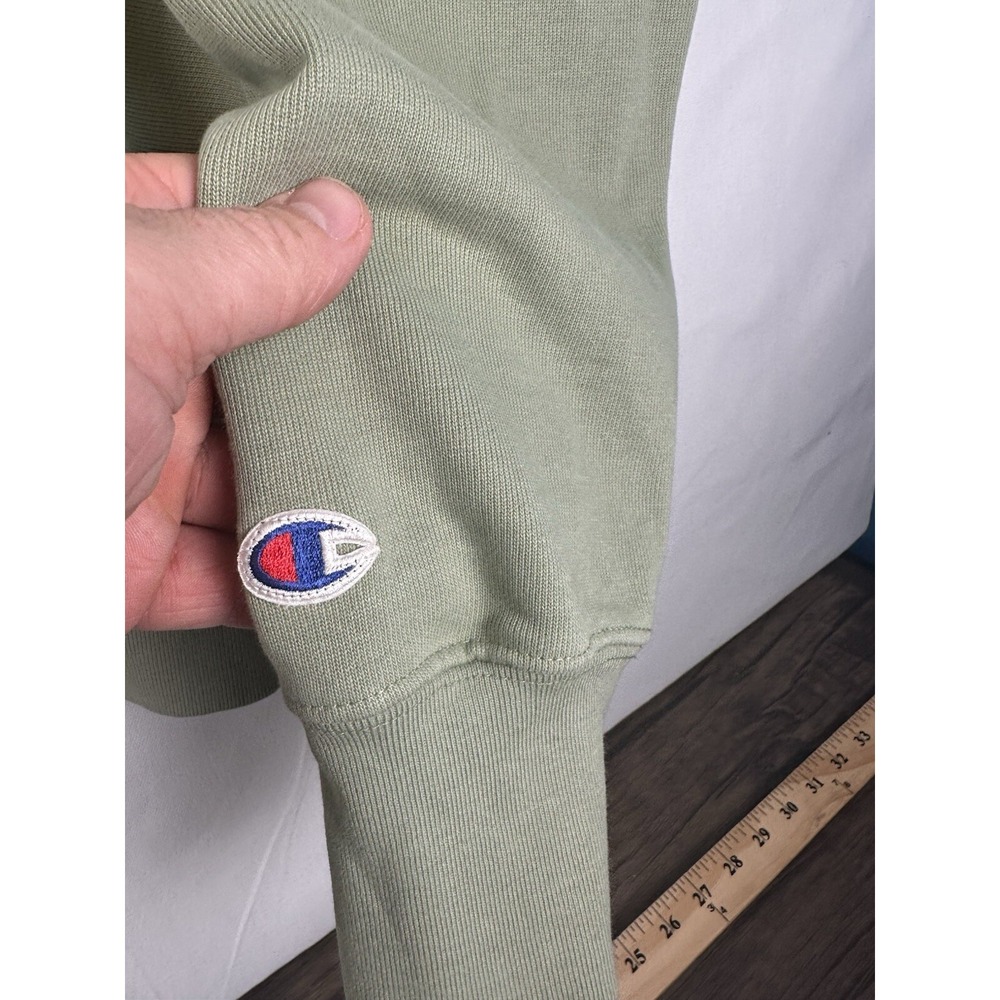VTG Champion Emory & Henry Sweatshirt Men's XL Green Reverse Weave Fighting Bees - Picture 3 of 7